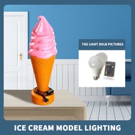 {ZXGCDFG} Good Quality Giant Ice Cream Sculpture Model Lamp with Power Supply Model Ice Cream Light