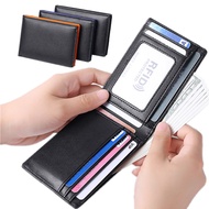 Mens Money Bag Purse Mini Slim Genuine Leather Wallet Rfid ID Bank Credit Card Holder Business Minimalist Wallet Men