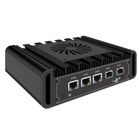 Partaker Firewall Mini PC Intel Alder Lake N150 2x10G SFP 3x2.5G LAN DDR5 NVMe Supports Proxmox PfSe