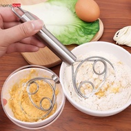 Stainless Steel Dough Whisk Double Ring Egg Beater Flour Whisk Kitchen Dough Whisk Mixer Blender Bread Making Tools for Baking Cake Pizza Mixing homelove