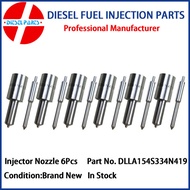 6Pcs Diesel Fuel Injector Nozzle Tips 105015-4190 DLLA154S334N419 Spray Injection Nozzles for Hitach