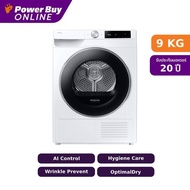 เครื่องซักผ้า [จัดส่งพร้อมติดตั้ง] Samsung เครื่องอบผ้าฝาหน้า Inverter 9 kg รุ่น DV90T6240LE/ST As t