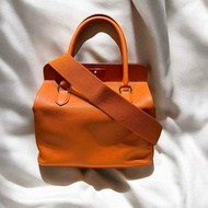 HERMES Toolbox /橘色/X刻/26cm