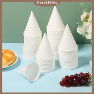 200 Pcs 4.5 oz Single Use Paper Cone Cup Stackable Cone Cup Easy to Clean Paper Conical Water Mug fo