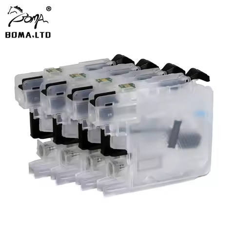 Refillable Ink Cartridges With Auto Reset Chip For Brother LC123 LC121 LC125 LC127 LC129 XL DCP-J411