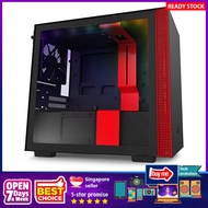 [sgstock] NZXT H210i - CA-H210i-BR - Mini-ITX PC Gaming Case - Front I/O USB Type-C Port - Tempered Glass Si - [Black/Re