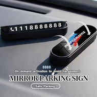 Universal Hidden Phone Number Card Car Temporary Parking Plate Metal Walnut Car-styling Auto Accesso