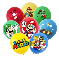Coufai Mario Balloons Birthday Party Latex Balloons Set Balloons For Kids Party Supplies Theme Party Decorations 12 inch (10PCS)