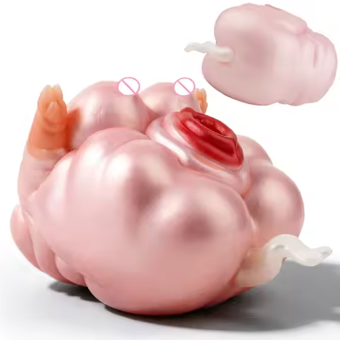 GEEBA Ultra-realistic Cute Pig Design Male Masturbator Soft Silicone Pocket Pussy Men's Stroker Real