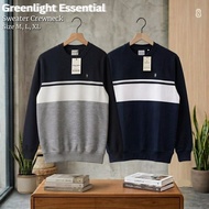 Greenlight Essential Men's Crewneck Sweater Regular Fit French Terry Sweatshirt