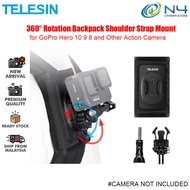 TELESIN 360° Rotation Backpack Shoulder Strap Mount for GoPro Hero 10 9  Insta360 Action Camera &amp; Phone Accessories