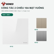 GONEO G56 2-way stair switch, MG56 series 16AX 250V, 86 mm square face, 1 to 3 buttons