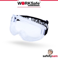 WORKSafe Stinger E3031 Safety Goggles, Anti-Fog, Clear Lens, Ventilation, Adjustable Headband