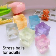 Stress Ball Squishy Ice Block Stress Ball For Adult Transparent Squishy Toy