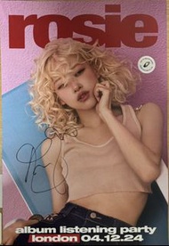 BLACKPINK ROSÉ Rosie Signed Poster 親筆簽名海報 | London Album Listening Party