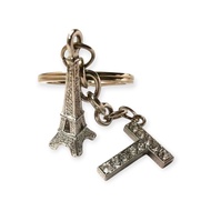 Eiffel Tower Paris Keychain with Alphabet