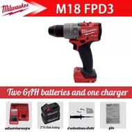 2025 ใหม่ขายร้อนMilwaukeeแบตเตอรี่ลิเธียม 18V ไร้แปรงถ่านสว่านกระแทกM18 FPD03 ไฟฟ้าเจาะไร้แปรงถ่านสว