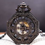 Anime Gossip Mechanical Pocket Watch Flip Hollow Old Shanghai Retro Necklace Watch Student Gear Old-