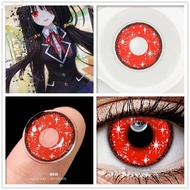 14.2MM / 14.5MM Vampire Red Lens Red Mesh Cosplay Contact Lens Red Halloween Lens