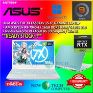 #AT386 USED R9 ASUS TUF FA507XV RYZEN 9-7940H 16GB DDR5 512GB SSD RTX4060 RTX 4060 6G 165Hz PERFORMA