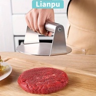 LIANPU Stainless Steel Grill Press, No Rust Round Smash Burger Press, Steak Burger Stainless Steel B