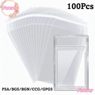 FOREVER 100 Sheets PSA BGS Slab Sleeve, Waterproof Strong PSA BGS Card Brick Film,  Durable Transpar