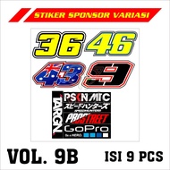 Stiker Pack Racing - Stiker Sponsor Aesthetic Keren - Sticker Vinyl - Stiker Balap Motor Keren Vol. 