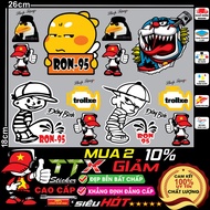 Ron95 decal sticker, cute funny signs for electric vehicles and motorbikes - many beautiful designs