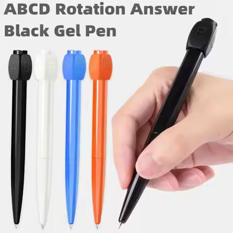 ABCD Rotation Answer Gel Pen Novelty Decompression Rotating Gel Pen Creative Stationery Ballpoint St