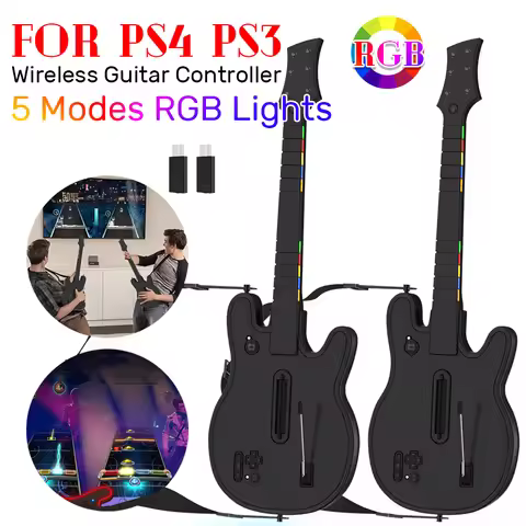 Wireless Guitar Controller Console Remote Joystick Wireless PC Guitar Controller for PS4 PS3 PC Guit