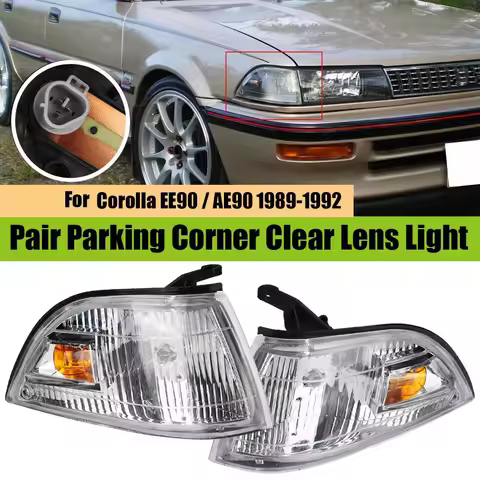 1 Pair Car Front Corner Lamp Signal Lamp Light for Toyota Corolla EE90 AE90 1989 1990 1991