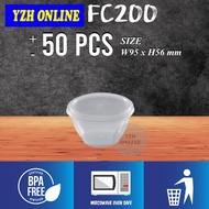 Round Microwave Disposable Plastic Food Container FC200 +- 50pcs pack