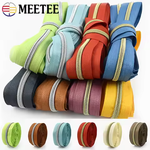 2-20M Nylon Coil Zipper Sewing Closure Zippers for Bags 5# Continuous Zips Tape By Meters Clothes De