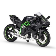 Mô hình mô tô cho 1:18 Kawasaki Ninja H2R Xe mô tô bằng sắt Đua xe máy bằng hợp kim Đồ chơi mô hình 