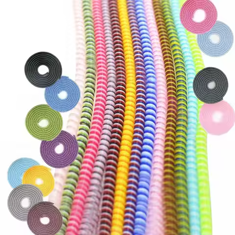 【Fast Ship】140CM 3 Colors In 1 Spiral Charging Cord Cable Protector Earphone Cable Protector Wire Ca