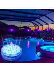 2/4入組,潛水的LED帶遙控器淋浴經營,多變色熱的浴缸適用於水池,池塘,水族館,沐浴,派對,花瓶裝飾用品(2/4入組)