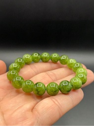 1pc Natural Peridot Beads - Green Peridot Bracelet Healing Crystal Jewelry For Women Men Energy Bala