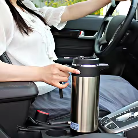1000 ML Portable Water Heater Car Hot Kettle 120/240 W 12/24 V Car Truck Water Heater Auto Shut Off 