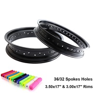Motocross 3.50x17 Inch 3.00x17 Inch Aluminum Wheel Rims Motorcycle Dirt Bike 32/36 Spokes Holes 3.00