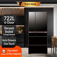 [Delivery By Seller] Hitachi 722L Inverter K Series 6-Door Refrigerator | R-WX670KM RWX670KMXK (Vacu