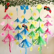 School yard decoration hanging rope, 4-storey 1m3 rotating hanging rope to decorate preschool, class