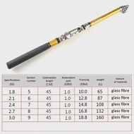 Carbon Telescopic Fishing Rod 1.5m 1.8m 2.1m Travel Raft Rod Pesca Fishing Pole Telescopic Fishing R