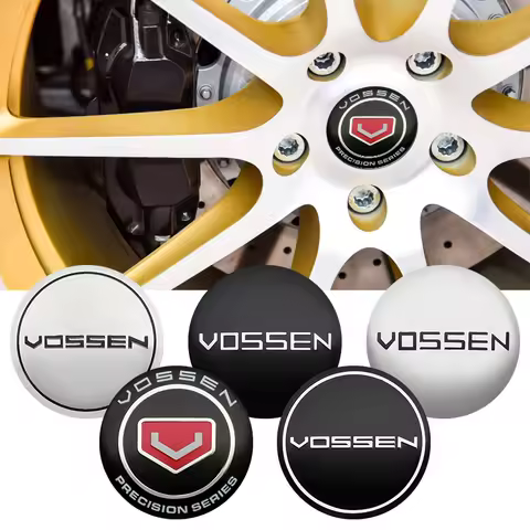 4Pcs 56mm VOSSEN Emblem Car Styling Wheel Center Cover Stickers Hub Cap Decal Proof Badge Covers Sti
