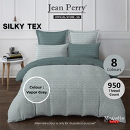 Novelle 950 TC Silky Tex Embossed Satin Bedsheet Set I Fitted Sheet