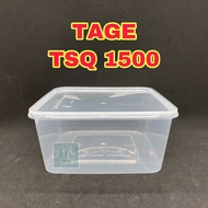 TAPAU - Square Disposable Plastic Food Container TAGE TSQ1500 [ 50sets± ] SQ1500 / TSQ-1500 / SQ 150