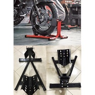Motorcycle Stand Paddock Front Wheel Chock Transport Universal Black Parking Superbike Z800 R25 Vers