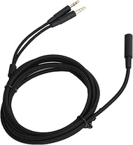 Audio Extension Cable, 2 in 1 Adapter, Audio Headphone Cable Fits Cloud II/Cloud Flight/hyperx/Alpha