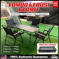 VELOCITY Meja Lipat Set Foldable Picnic Kermit BBQ Outdoor Camping Glamping Table With Net Bag 120cm