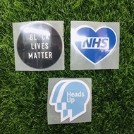 NHS , black lives matter ,heads up patches patch