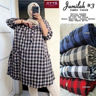 [Atta] Jumilah 3 Jumbo Tunic With Plaid Pattern | Yanded Cotton Top | Ld 130